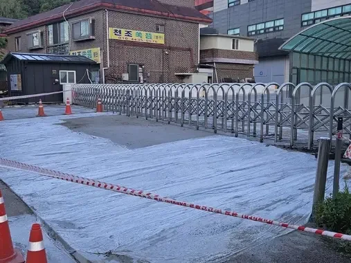 구리 차량 진출입로 콘크리트 타설 공사 차량진입로확장 시공 현장