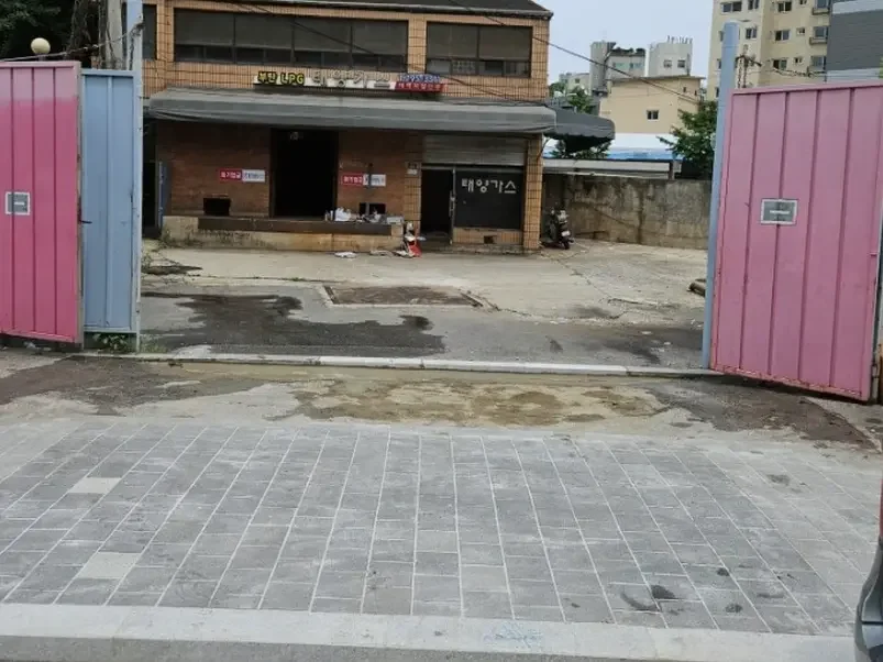 용산 차량 진출입로 원상복구 차량진입로확장 시공 현장