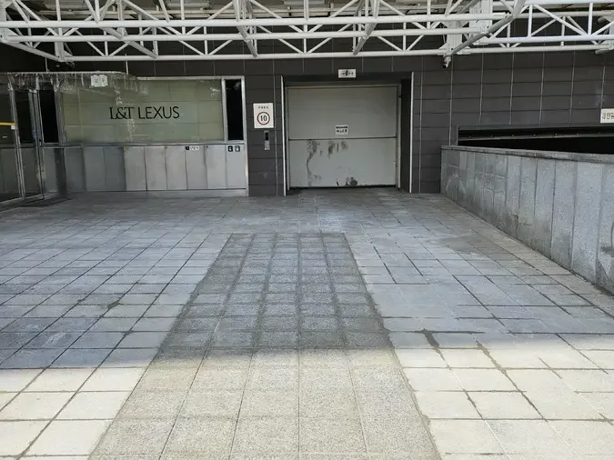 강남구 청담동 차량 기계식 주차장 진출입로 보수공사 차량진입로확장 시공 현장